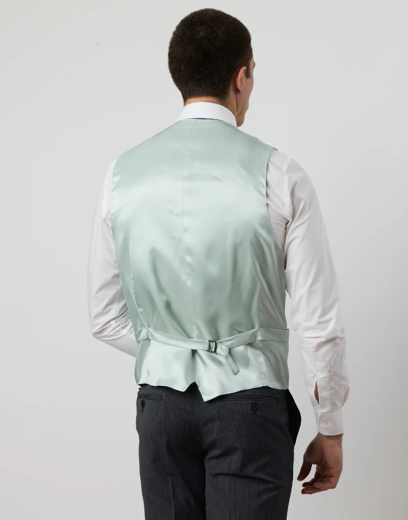 Chaleco lino cruzado menta - Imagen 6