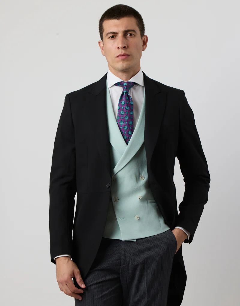 Chaleco lino cruzado menta - Imagen 7