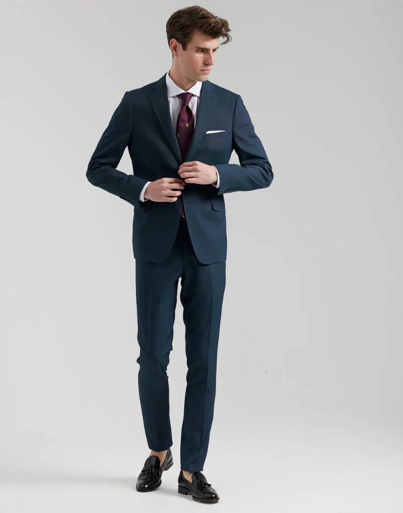 Traje ojo de perdiz verde botella - Imagen 4