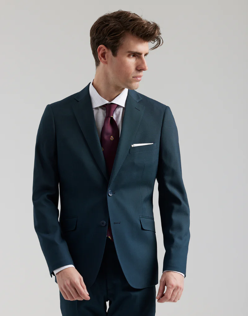 Traje ojo de perdiz verde botella