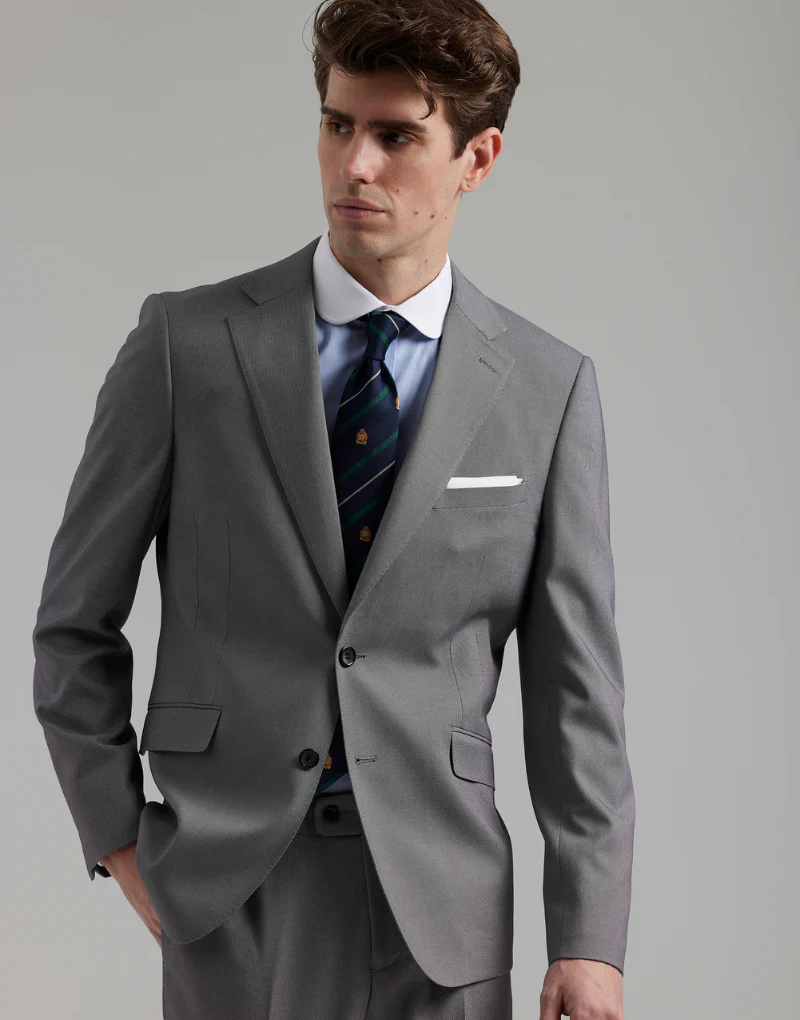 Traje ojo de perdiz gris