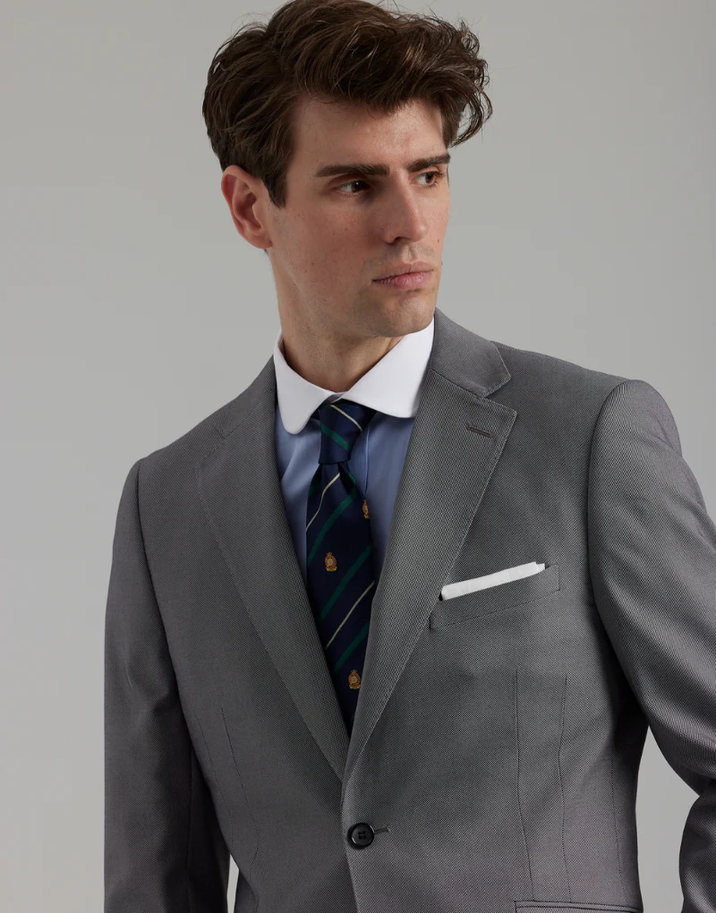 Traje ojo de perdiz gris - Imagen 3