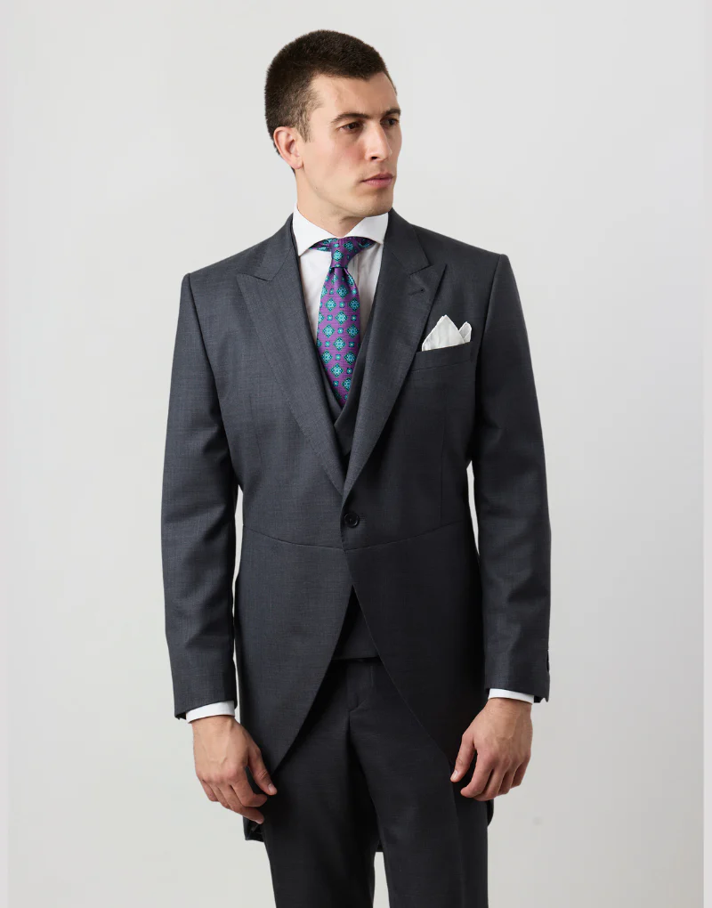 Chaqué tres piezas premium gris medio - Imagen 3