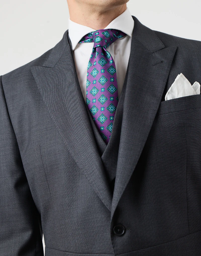 Chaqué tres piezas premium gris medio - Imagen 4