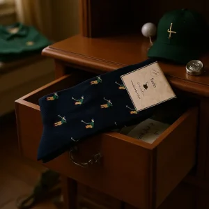 Calcetin golfista marino