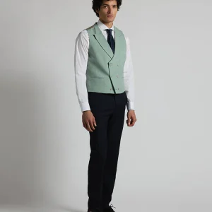 Chaleco cruzado melange verde