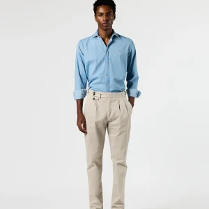 Pantalón relaxed dos pinzas piedra