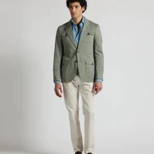 Americana cotton 4 bolsillos verde