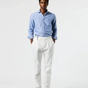 Pantalón relaxed dos pinzas crudo