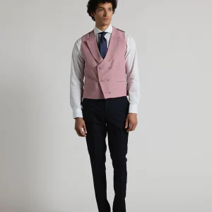 Chaleco cruzado melange rosa