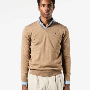 Jersey beige merino pico