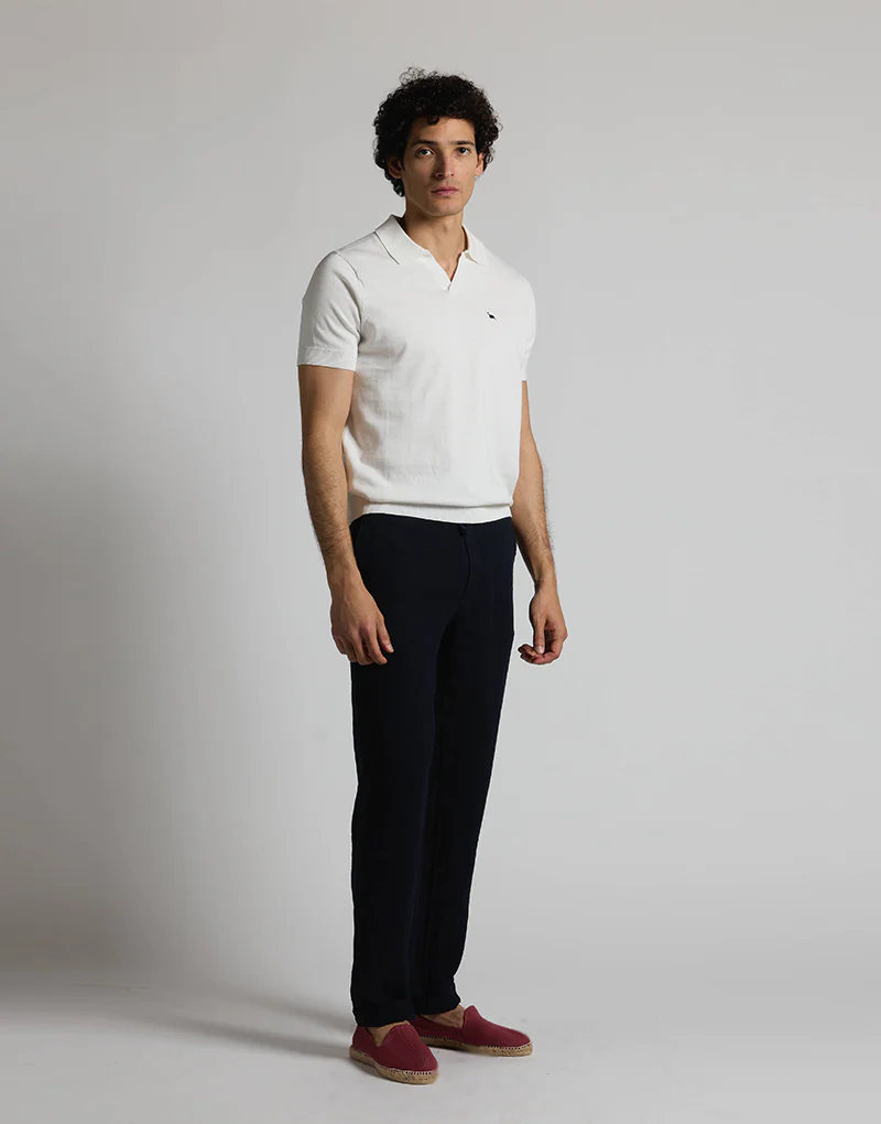 Polo punto manga corta blanco - Imagen 5