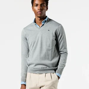 Jersey gris merino pico