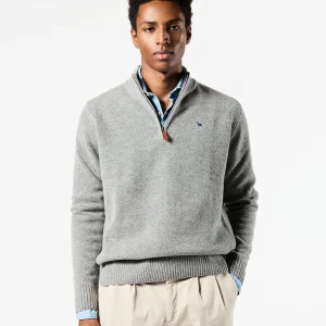 Jersey cremallera lambswool gris