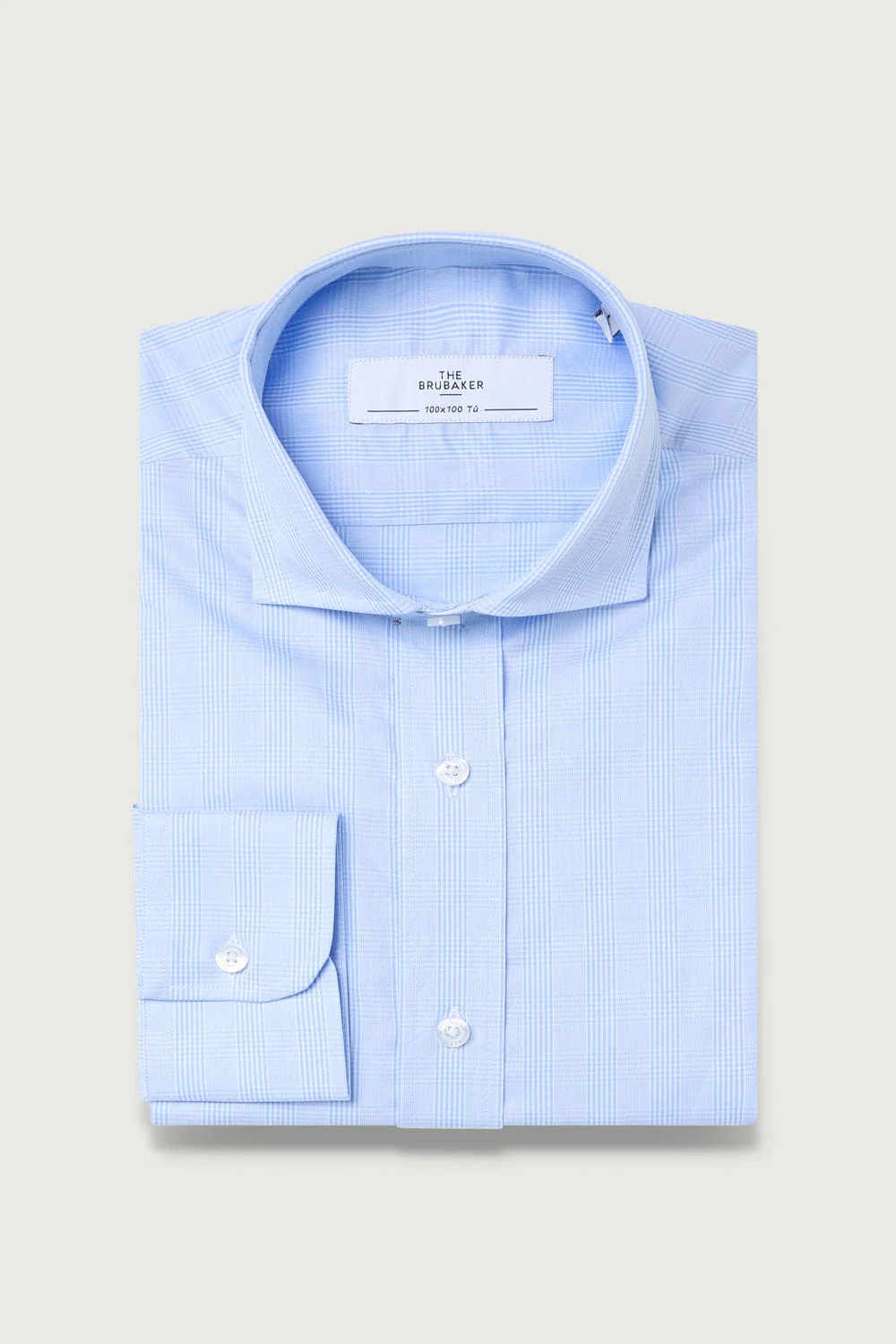 The Casual Cuadro fino celeste