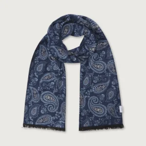 The Scarf Paisley Azul Marino