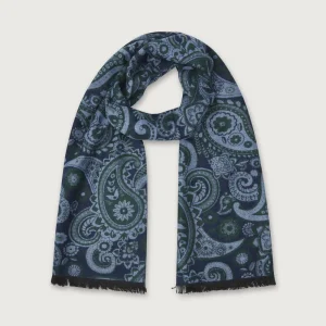 The Scarf Floral Verde y Azul
