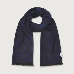 The Scarf Paisley Azul y Marron