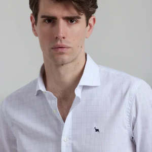 Camisa cuadro ventana azul