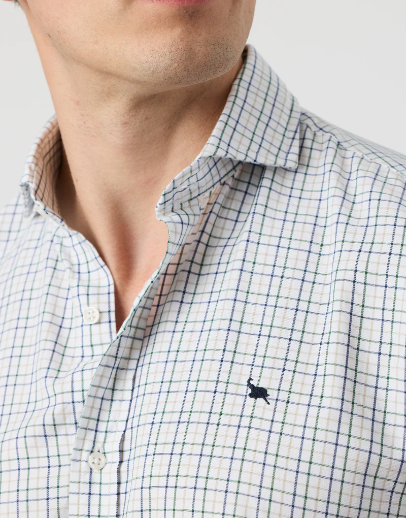 Camisa Italia cuadros harrys en tonos verdes - Imagen 3