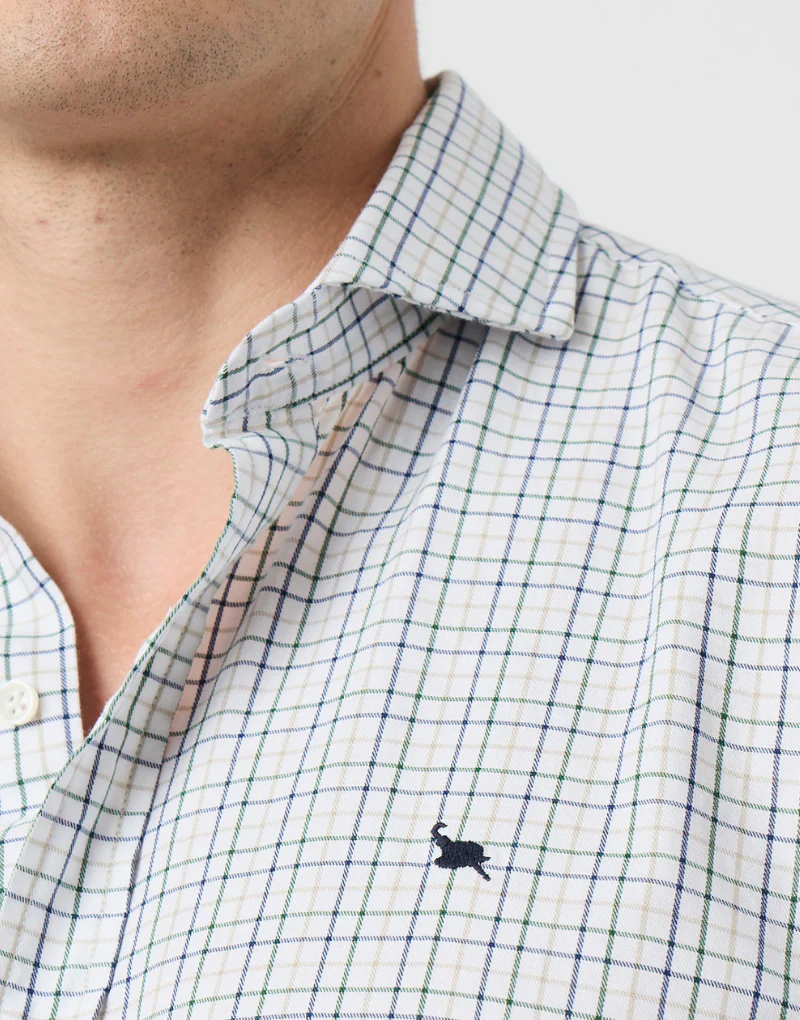 Camisa Italia cuadros harrys en tonos verdes - Imagen 4