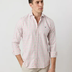 Camisa Italia cuadros harrys burdeos y verde