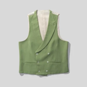 Chaleco verde manzana cruzado