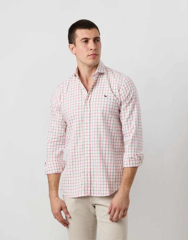 Camisa Italia cuadros harrys burdeos y verde - Imagen 5