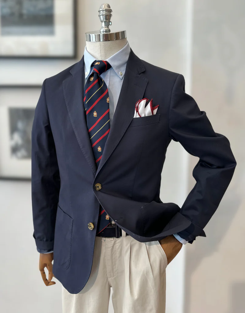 Americana algodón patch marino - Imagen 3