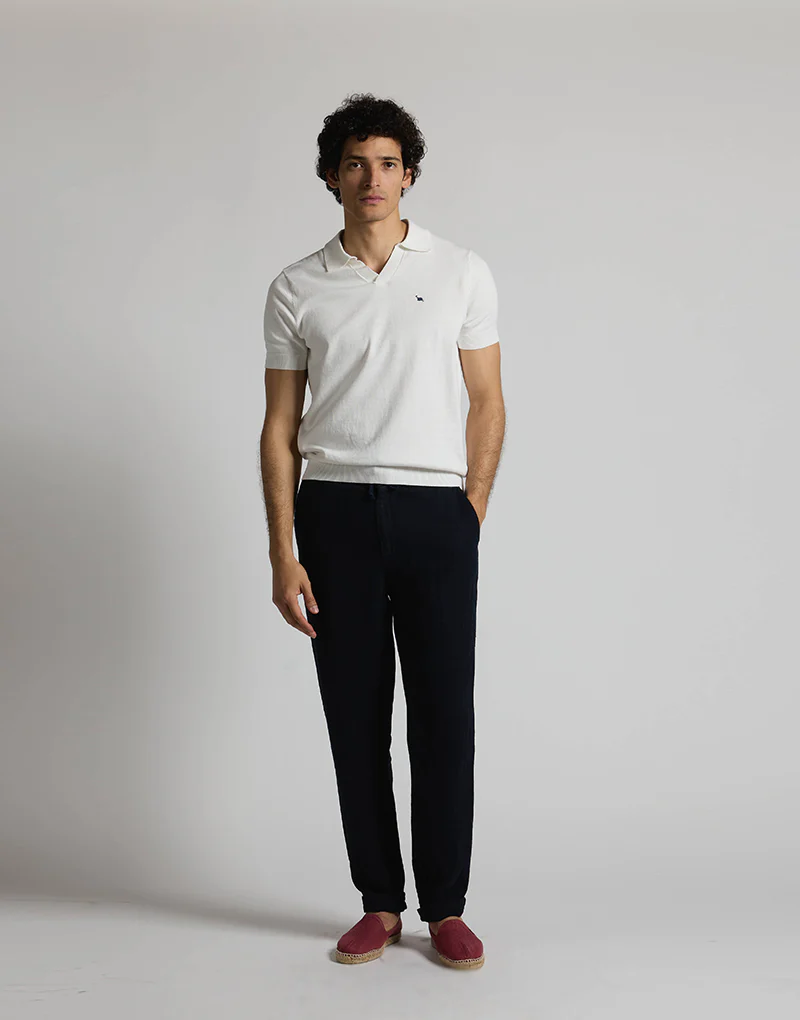 Polo punto manga corta blanco - Imagen 6