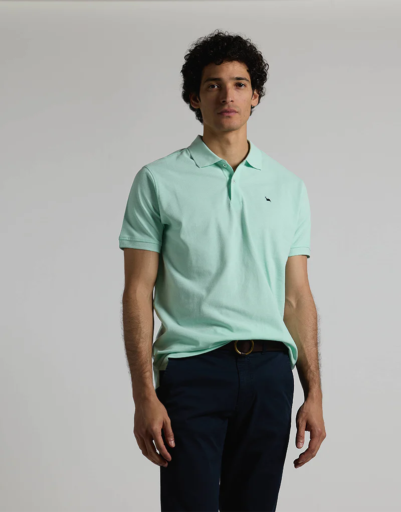 Polo granito verde agua