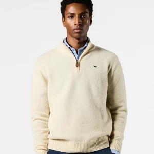 Jersey cremallera lambswool beige