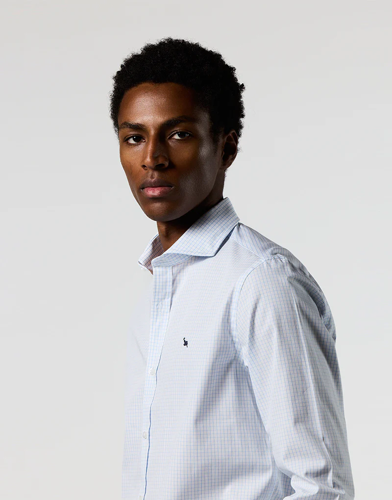 Camisa cuadrito azul - Imagen 4