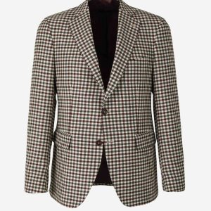 Americana Motivo Cuadros Lana