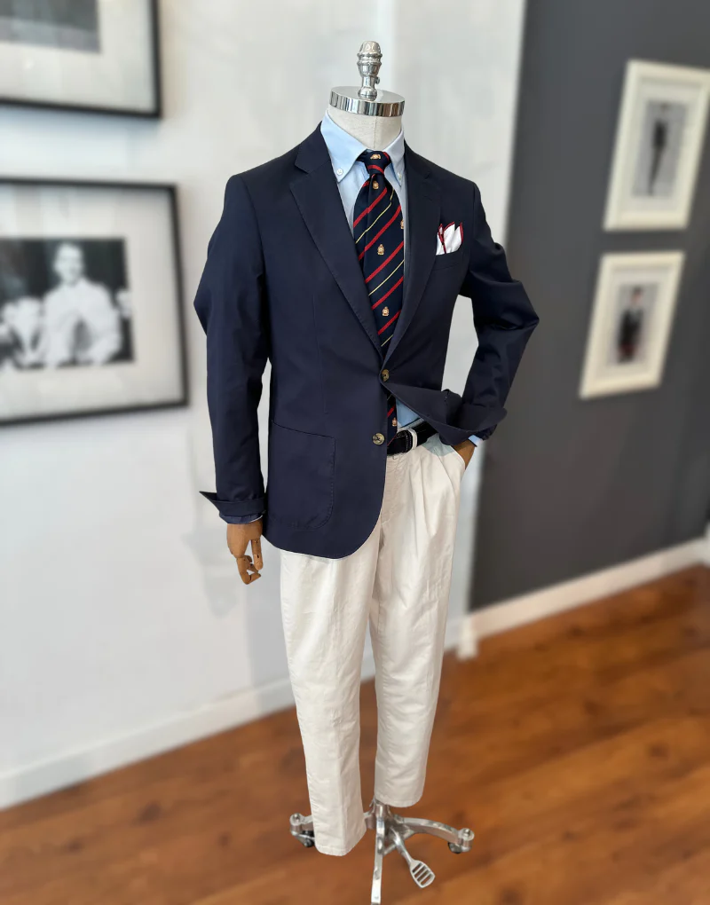 Americana algodón patch marino