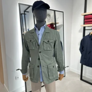 Sahariana Relaxed solapa verde claro