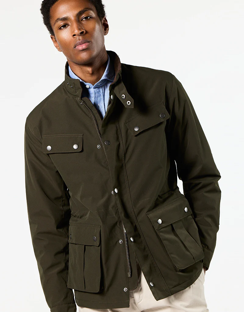 Parka verde cuatro bolsillos - Imagen 3