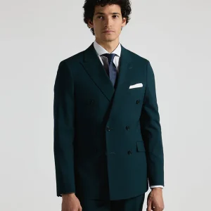 Traje cruzado regular fit verde botella