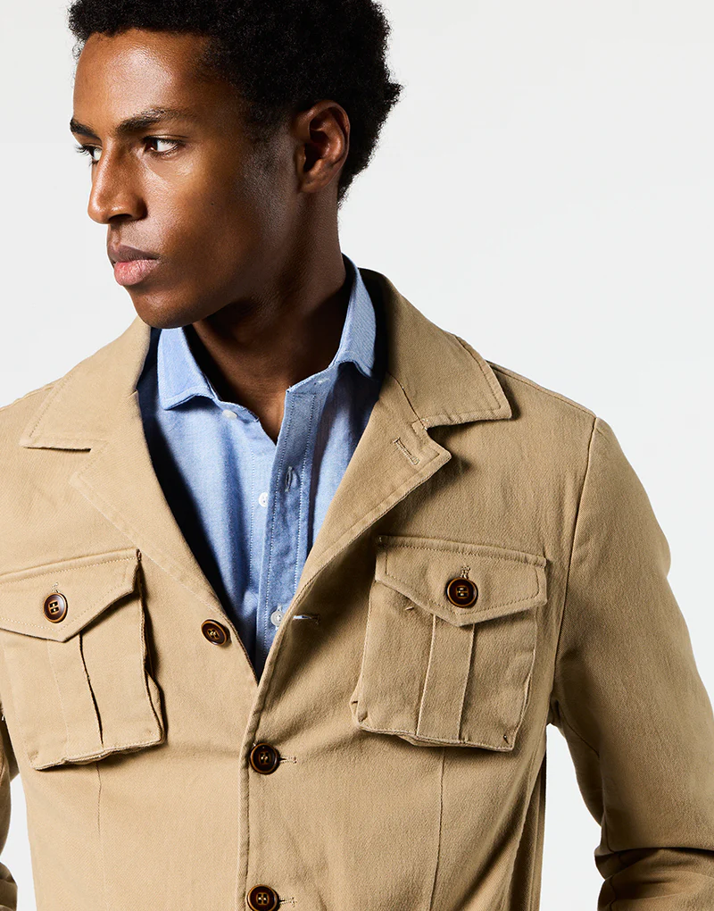 Sahariana solapa beige - Imagen 3