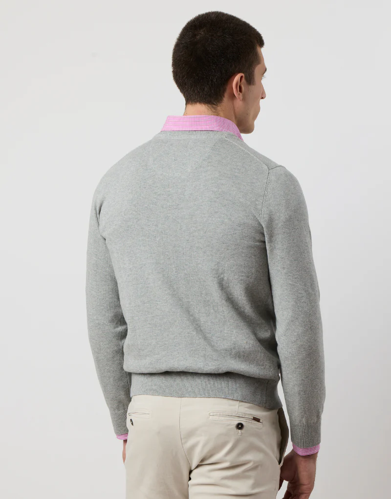 Jersey algodón fine pico gris medio - Imagen 6