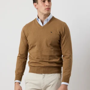 Jersey algodón fine pico beige