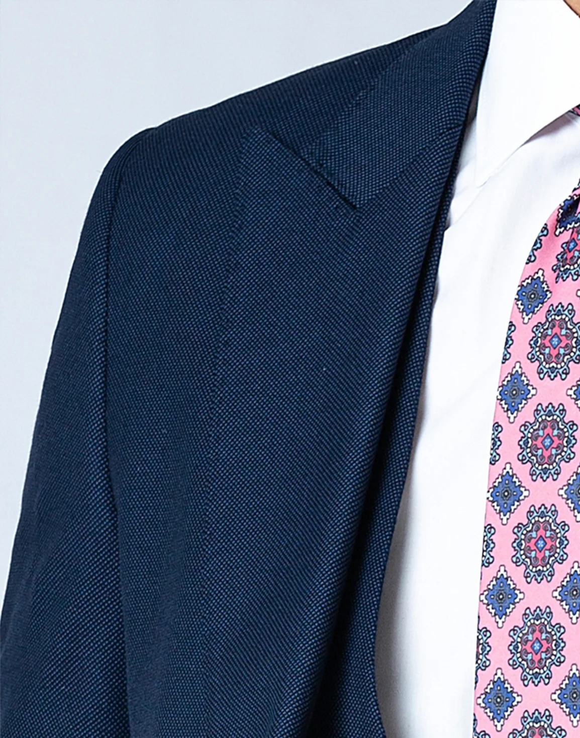 Chaqué ojo de perdiz marino chaleco cruzado - Imagen 7