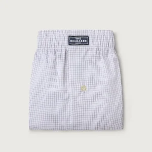 The Boxer Fondo Blanco Cuadro Azul y Grana