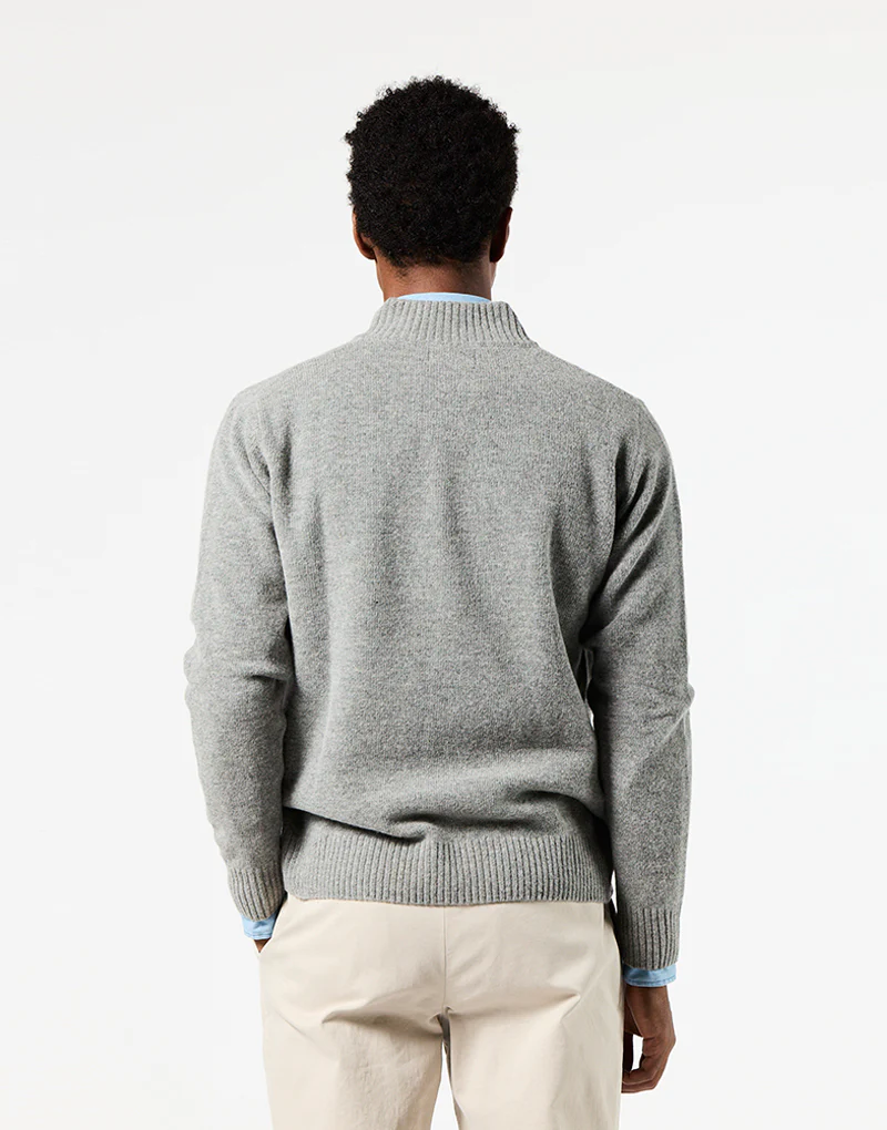 Jersey cremallera lambswool gris - Imagen 3