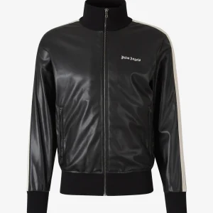 Chaqueta Franjas Logo Piel