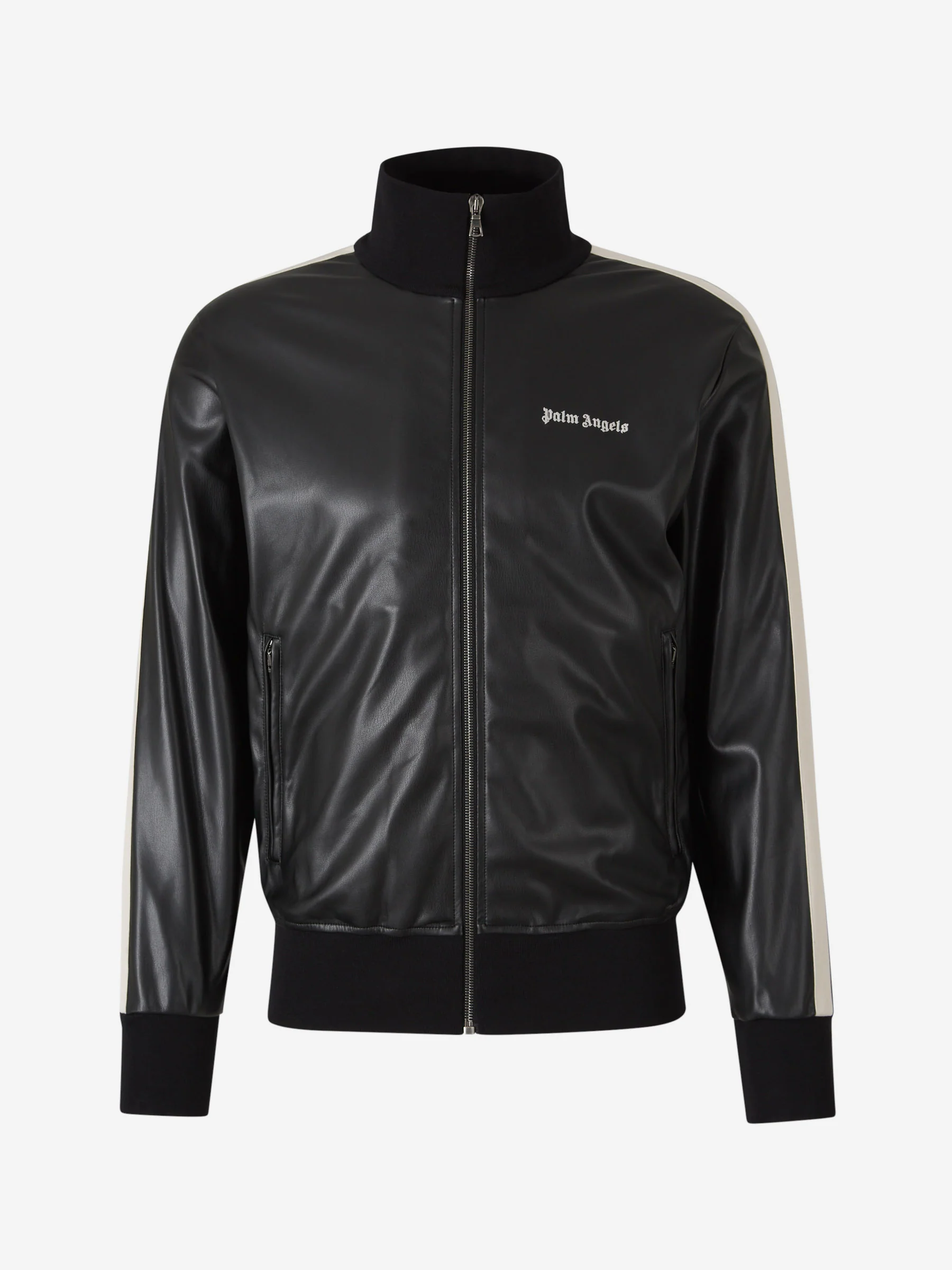 Chaqueta Franjas Logo Piel