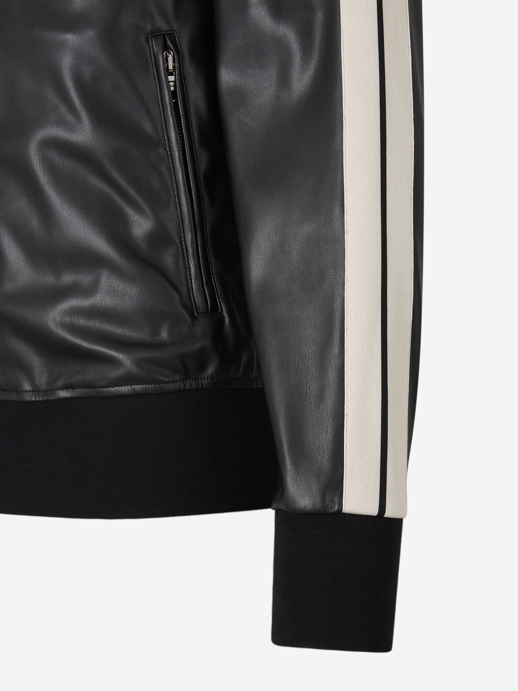 Chaqueta Franjas Logo Piel - Imagen 6