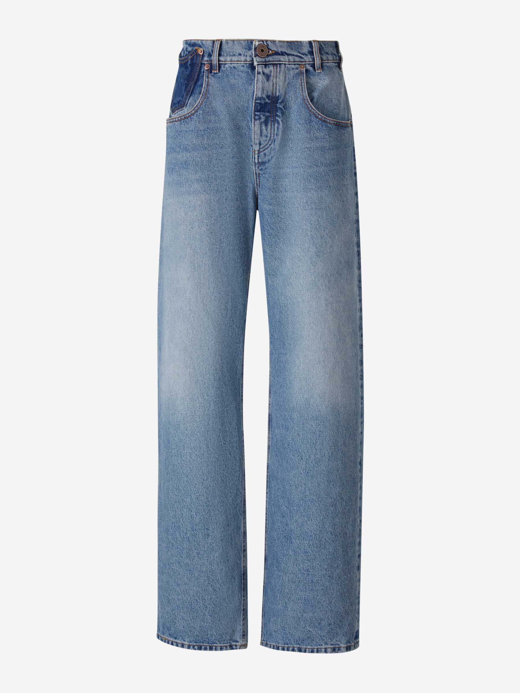 Jeans Wide Leg Algodón