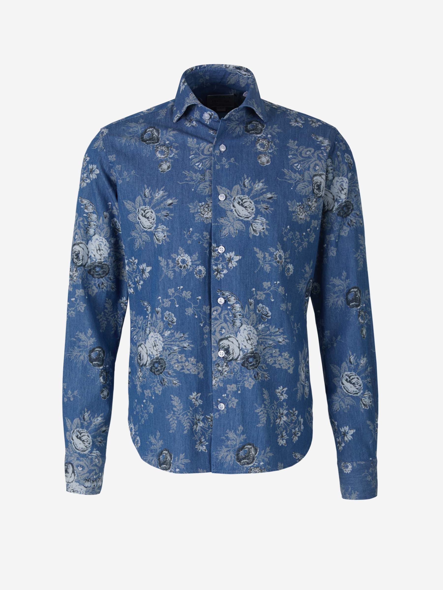 Camisa Denim Floral