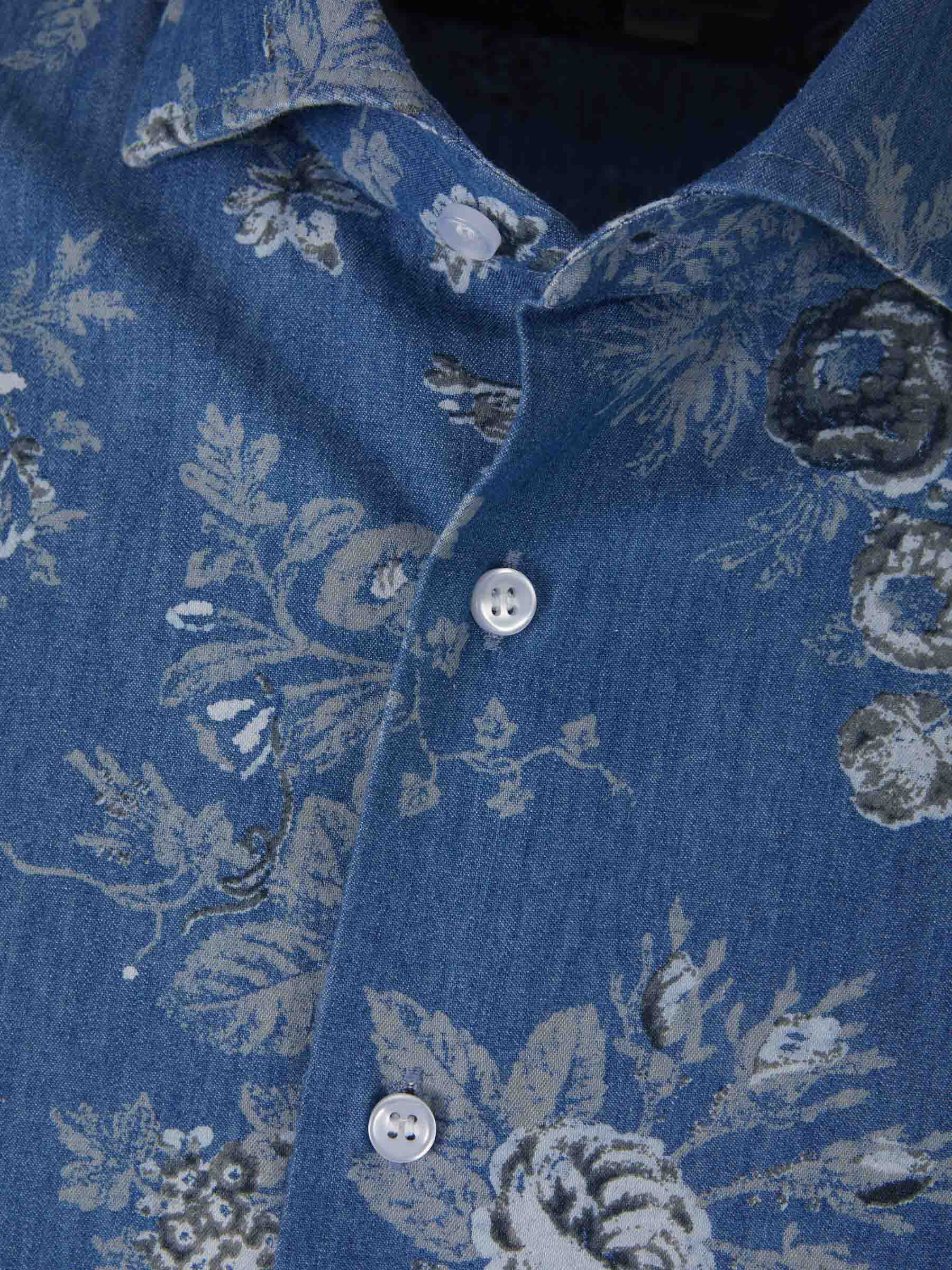 Camisa Denim Floral - Imagen 3